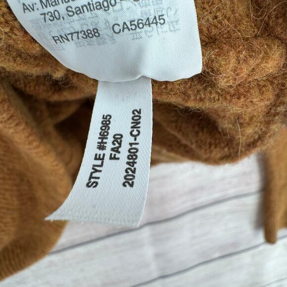 Madewell Wrap-Front Pullover Sweater in Coziest Yarn Womens Medium Hthr Harvest - Picture 7 of 9